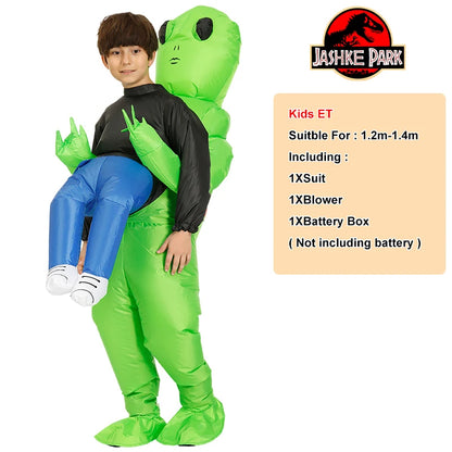 ET-Aliens Aufblasbares Kostüm – Scary Monster Cosplay für Erwachsene & Kinder, Halloween, Weihnachten, Thanksgiving, Party, Festival Kostüm