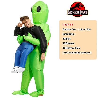 ET-Aliens Aufblasbares Kostüm – Scary Monster Cosplay für Erwachsene & Kinder, Halloween, Weihnachten, Thanksgiving, Party, Festival Kostüm