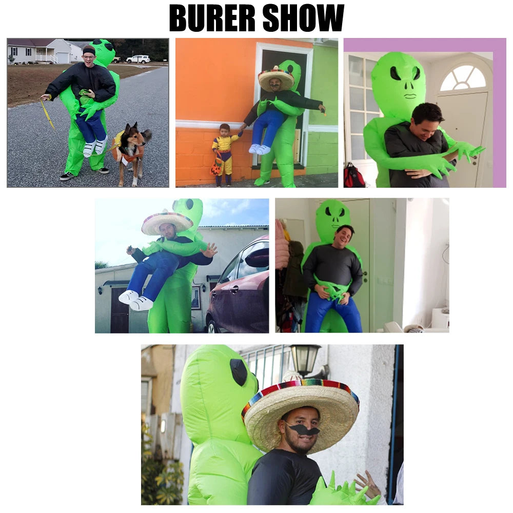 ET-Aliens Aufblasbares Kostüm – Scary Monster Cosplay für Erwachsene & Kinder, Halloween, Weihnachten, Thanksgiving, Party, Festival Kostüm