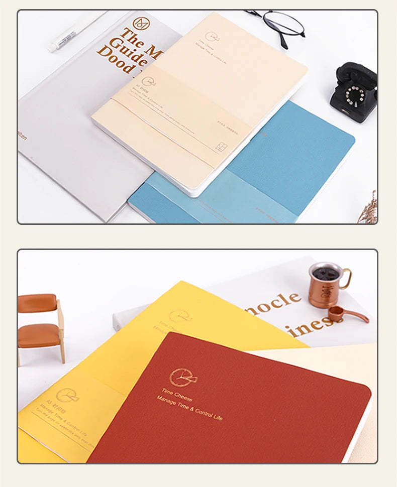 Kinbor Weekly Planner Notizbuch – Undated Daily & Monthly Agenda Journa