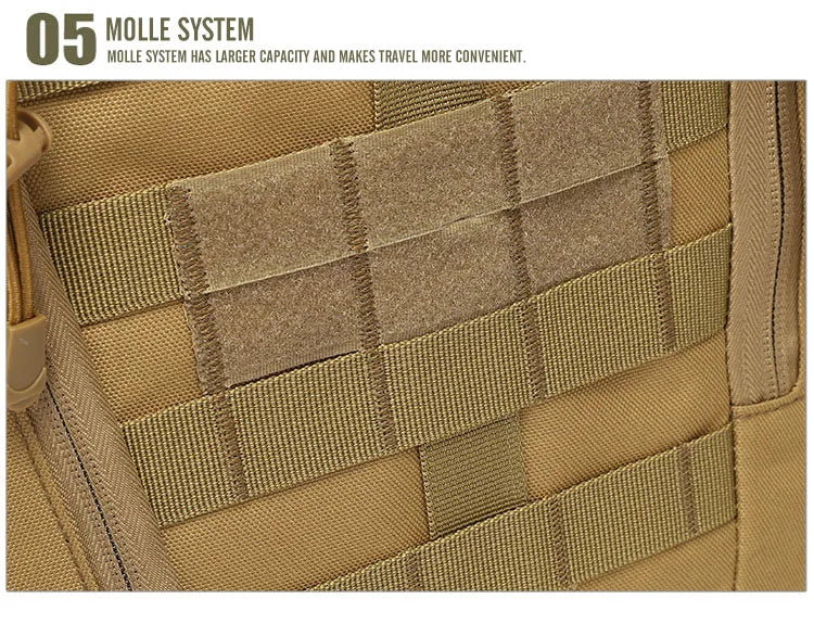 40L Taktischer Reflektiver Rucksack – Militärischer Molle Outdoor Rucksack, Wandern, Camping, Jagd & Reisetasche