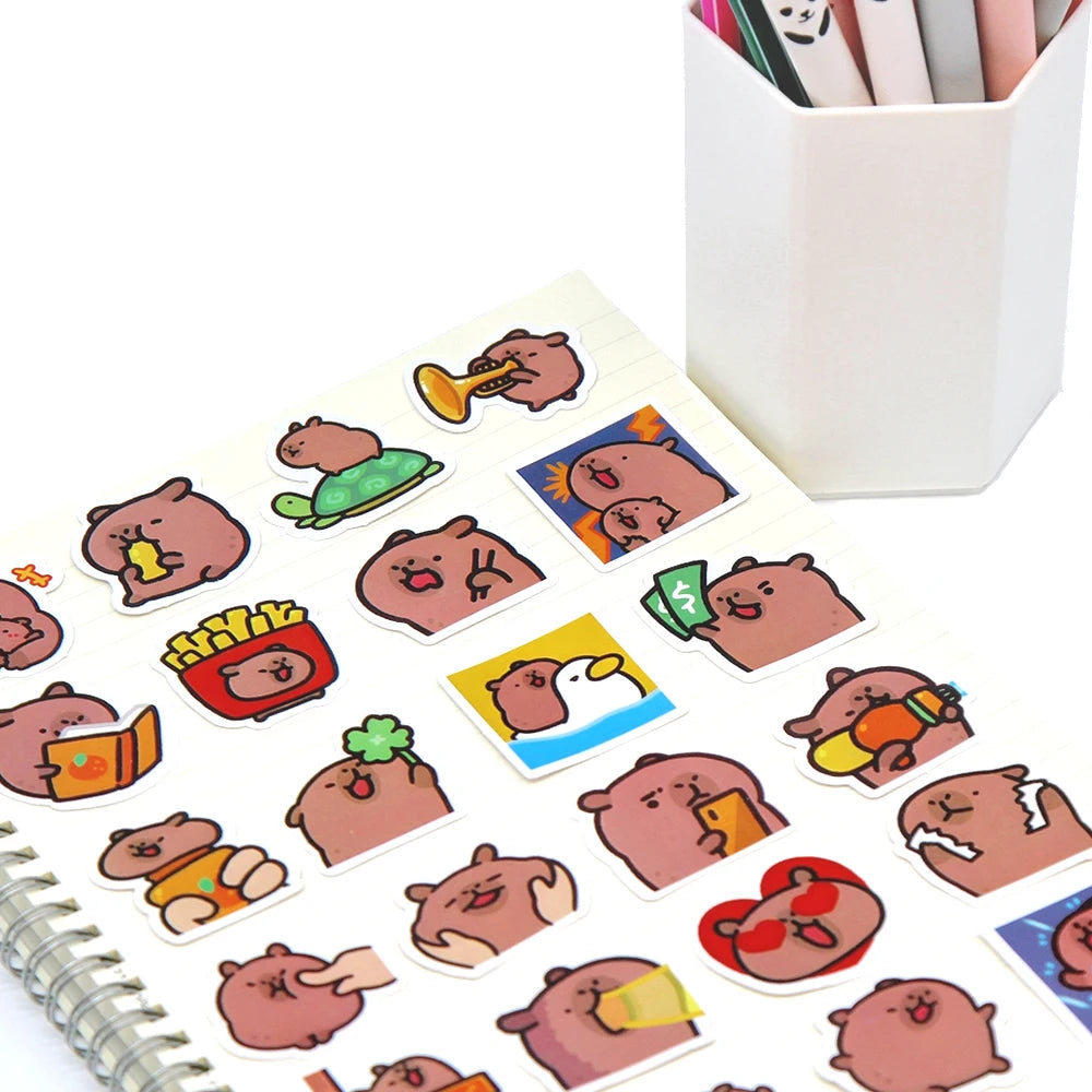 10/50/100pcs Capybaras Aufkleber – Niedlich Cartoon Decals für Laptop, Telefon, Auto, Fahrrad & Kinder DIY
