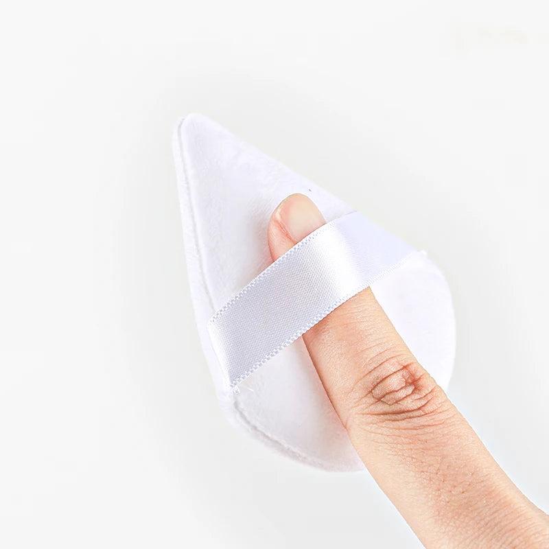 SHIDISHANGPIN Dreieck Samt Puff Pulver – wiederverwendbare Gesicht kosmetischen Schwamm, Mini-Baumwolle Make-up-Puff für Foundation, Eyeshadow und Beauty-Tools (1/2/3/6pcs)