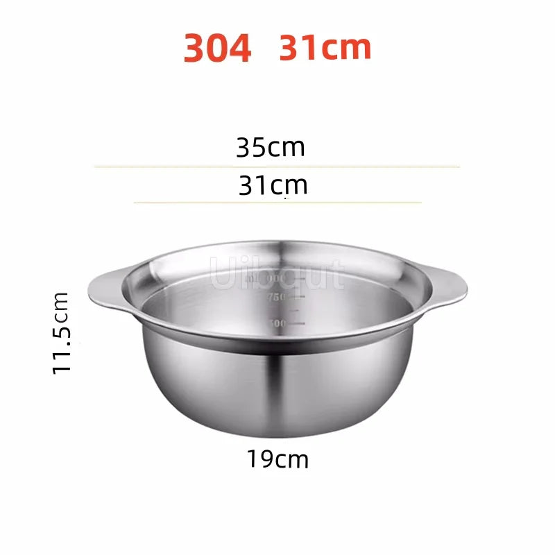 304 Stainless Steel Vegetable Washing Basin & Strainer – Multi-Purpose Rice Washer, Fruit Filter, Kitchen Drain Basket