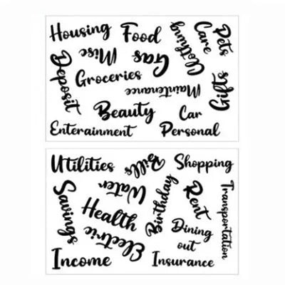 A6 PU Leather Budget Planner – Marble Notebook & Money Saving Organizer für Büro, Schule & Personal Finance