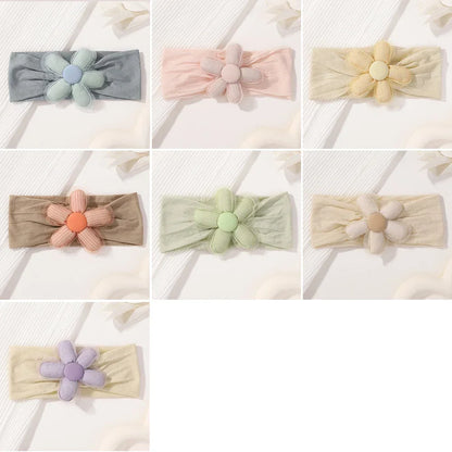 1PC Baby Nylon Kopftuch – Handgemachtes Blumen Stirnband für neugeborene Mädchen, Kleinkind elastisches Haar Turban