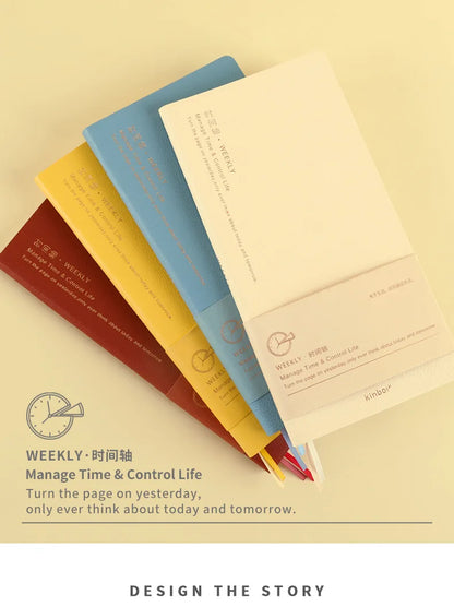 Kinbor Weekly Planner Notizbuch – Undated Daily & Monthly Agenda Journa