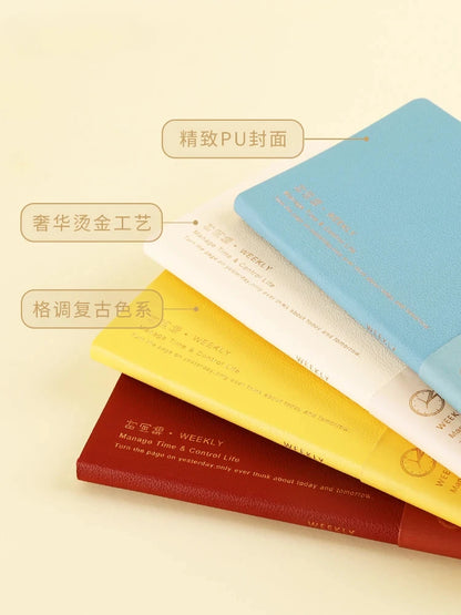 Kinbor Weekly Planner Notizbuch – Undated Daily & Monthly Agenda Journa