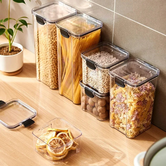1PC Airtight Sealed Storage Jar – Kunststoff-Körner, Pasta & Würzbehälter ® Feuchtigkeit-Proof-Küche Organizer Box