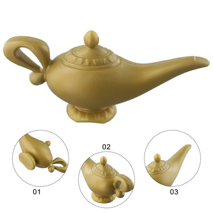 Aladdin Genie Lamp Costume Prop – Vintage Decorative Teapot, Retro Magic Lamp Ornament for Halloween, Christmas & Party Decoration