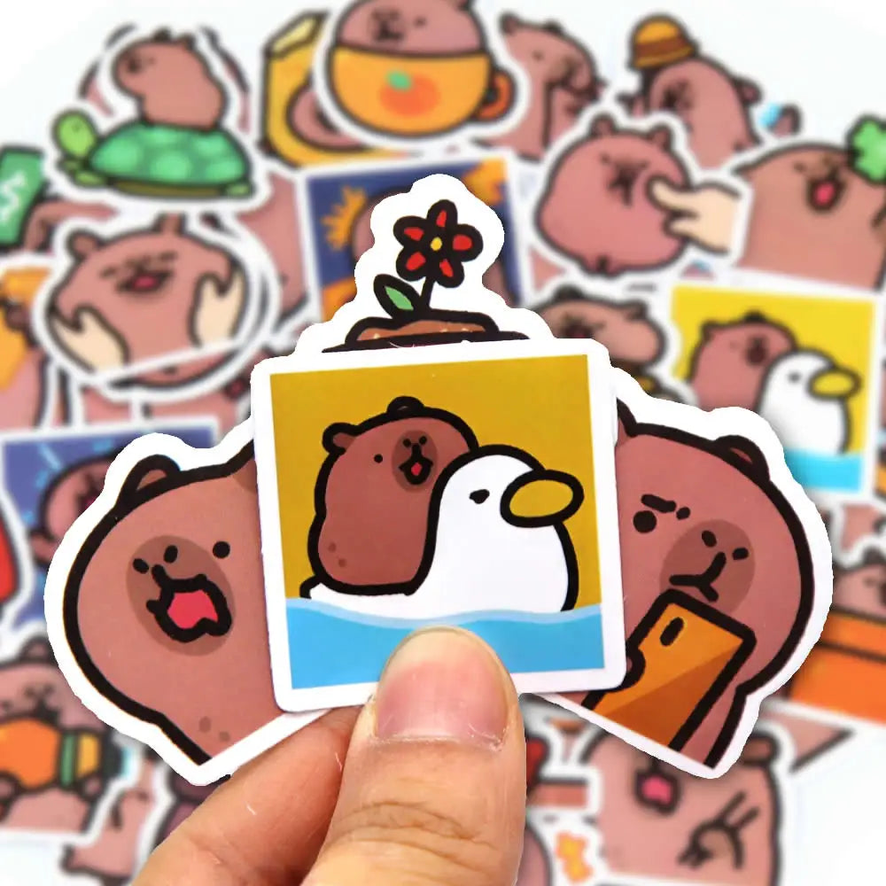 10/50/100pcs Capybaras Aufkleber – Niedlich Cartoon Decals für Laptop, Telefon, Auto, Fahrrad & Kinder DIY