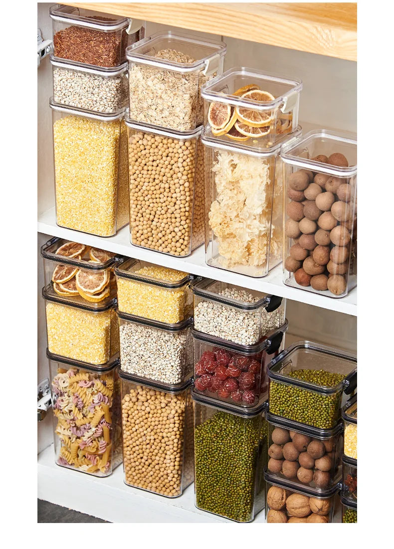 1PC Airtight Sealed Storage Jar – Kunststoff-Körner, Pasta & Würzbehälter ® Feuchtigkeit-Proof-Küche Organizer Box