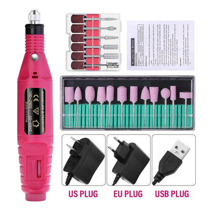 Portable Professional Electric Nail Drill Machine – Manicure & Pedicure Drill Set for Home and Salon Use