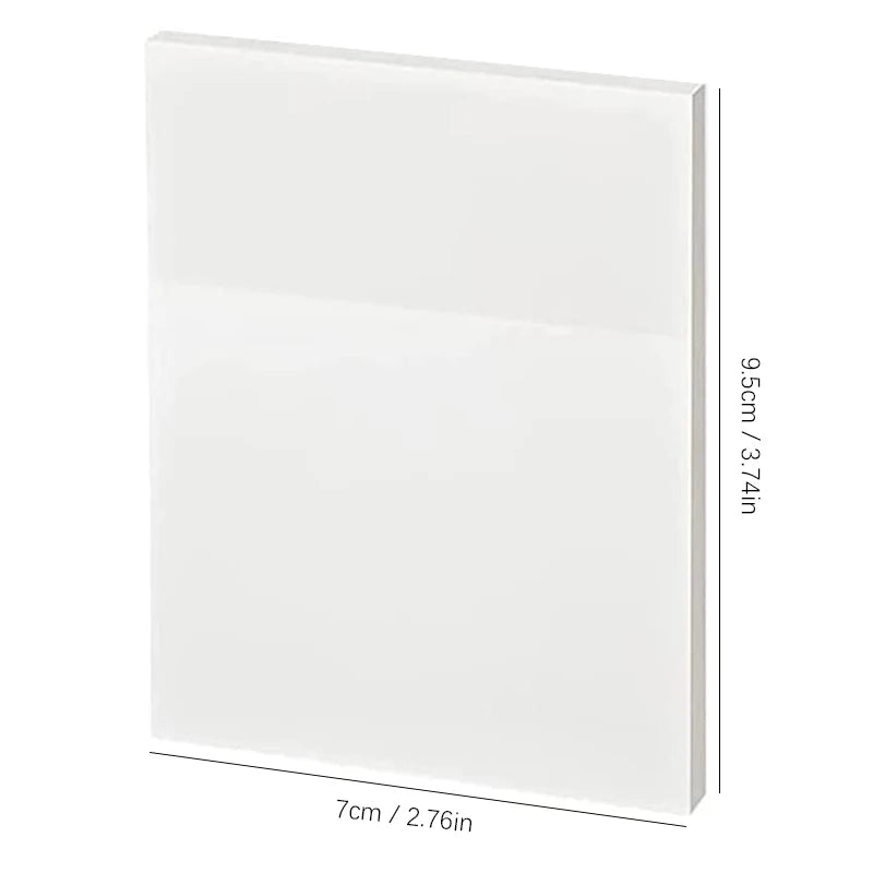 50 Sheets Transparent Sticky Notes – Waterproof Message & Signature Stickers for Notebooks
