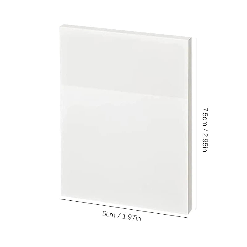 50 Sheets Transparent Sticky Notes – Waterproof Message & Signature Stickers for Notebooks
