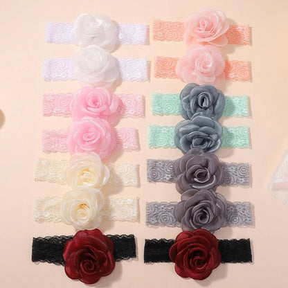 1PC Baby Nylon Kopftuch – Handgemachtes Blumen Stirnband für neugeborene Mädchen, Kleinkind elastisches Haar Turban