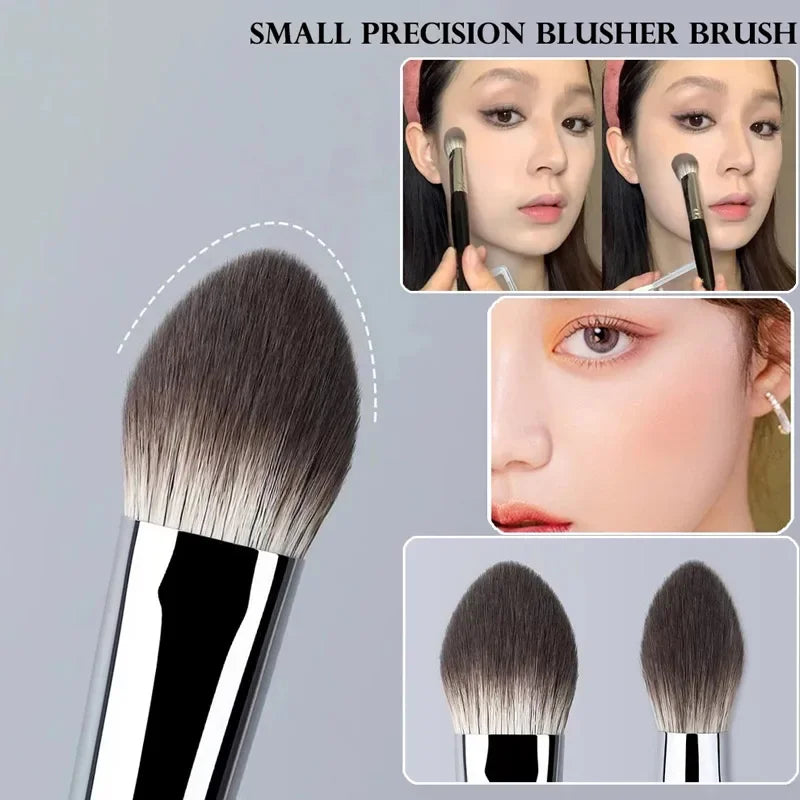 1/2PCS Peach Heart Blusher Brush – kleine flache präzise Bürste für Pulver, Creme & Liquid Blush