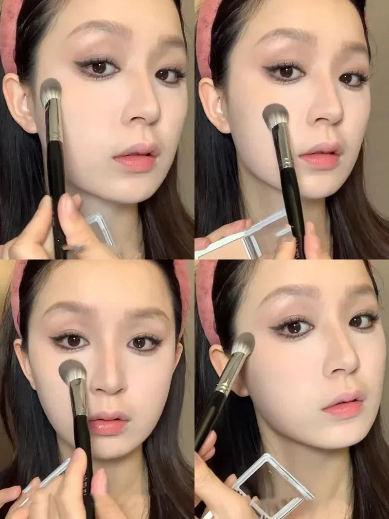 1/2PCS Peach Heart Blusher Brush – kleine flache präzise Bürste für Pulver, Creme & Liquid Blush