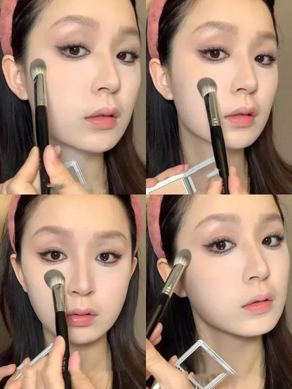 1/2PCS Peach Heart Blusher Brush – kleine flache präzise Bürste für Pulver, Creme & Liquid Blush