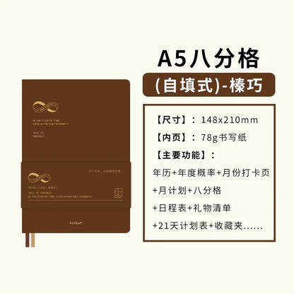 Kinbor Weekly Planner Notizbuch – Undated Daily & Monthly Agenda Journa