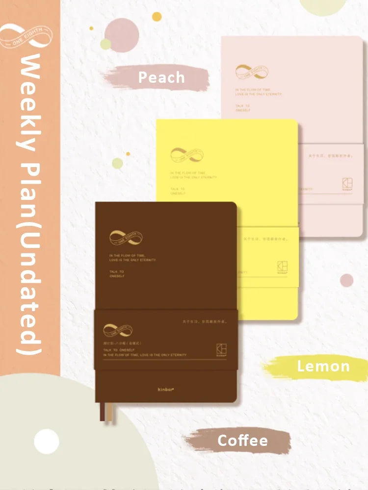 Kinbor Weekly Planner Notizbuch – Undated Daily & Monthly Agenda Journa