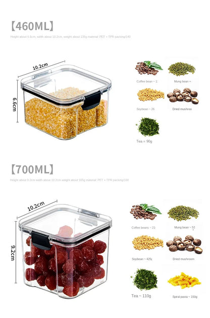 1PC Airtight Sealed Storage Jar – Kunststoff-Körner, Pasta & Würzbehälter ® Feuchtigkeit-Proof-Küche Organizer Box