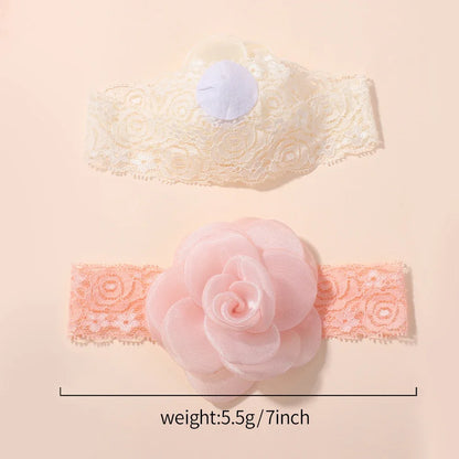 1PC Baby Nylon Kopftuch – Handgemachtes Blumen Stirnband für neugeborene Mädchen, Kleinkind elastisches Haar Turban
