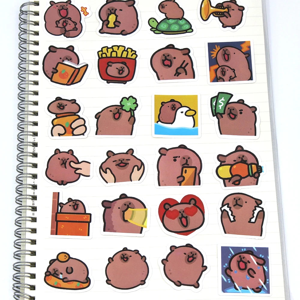 10/50/100pcs Capybaras Aufkleber – Niedlich Cartoon Decals für Laptop, Telefon, Auto, Fahrrad & Kinder DIY