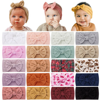 1PC Baby Nylon Kopftuch – Handgemachtes Blumen Stirnband für neugeborene Mädchen, Kleinkind elastisches Haar Turban