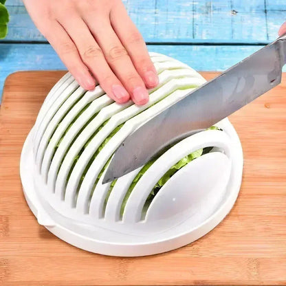 Gemüsesalat Chopper Schale – Multifunktionale Obst- & Gemüse-Cutter, Slicer und Strainer für die Küche