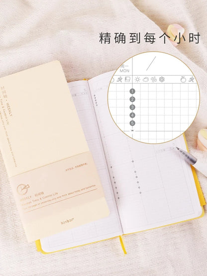 Kinbor Weekly Planner Notizbuch – Undated Daily & Monthly Agenda Journa