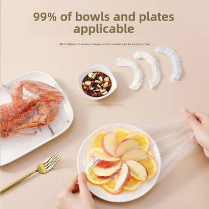 Bunte Einweg- & wiederverwendbare Lebensmittelhüllen – elastische Kunststoffverpackung für Schalen, Obst & Lebensmittellagerung